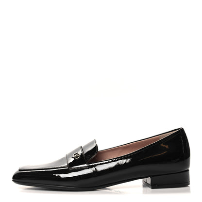 Valentino Garavani Patent VLogo Loafers 40.5 Black 1 of 8