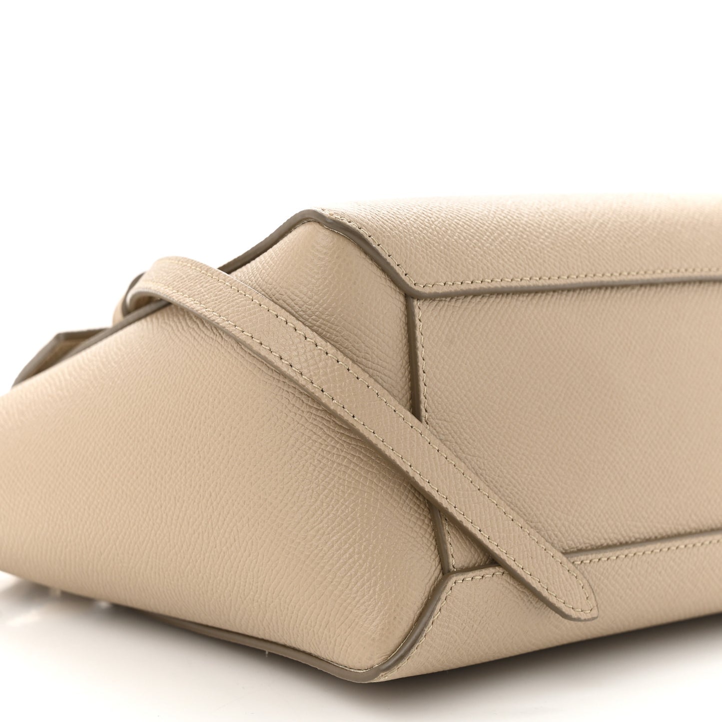 Grained Calfskin Nano Belt Bag Light Taupe