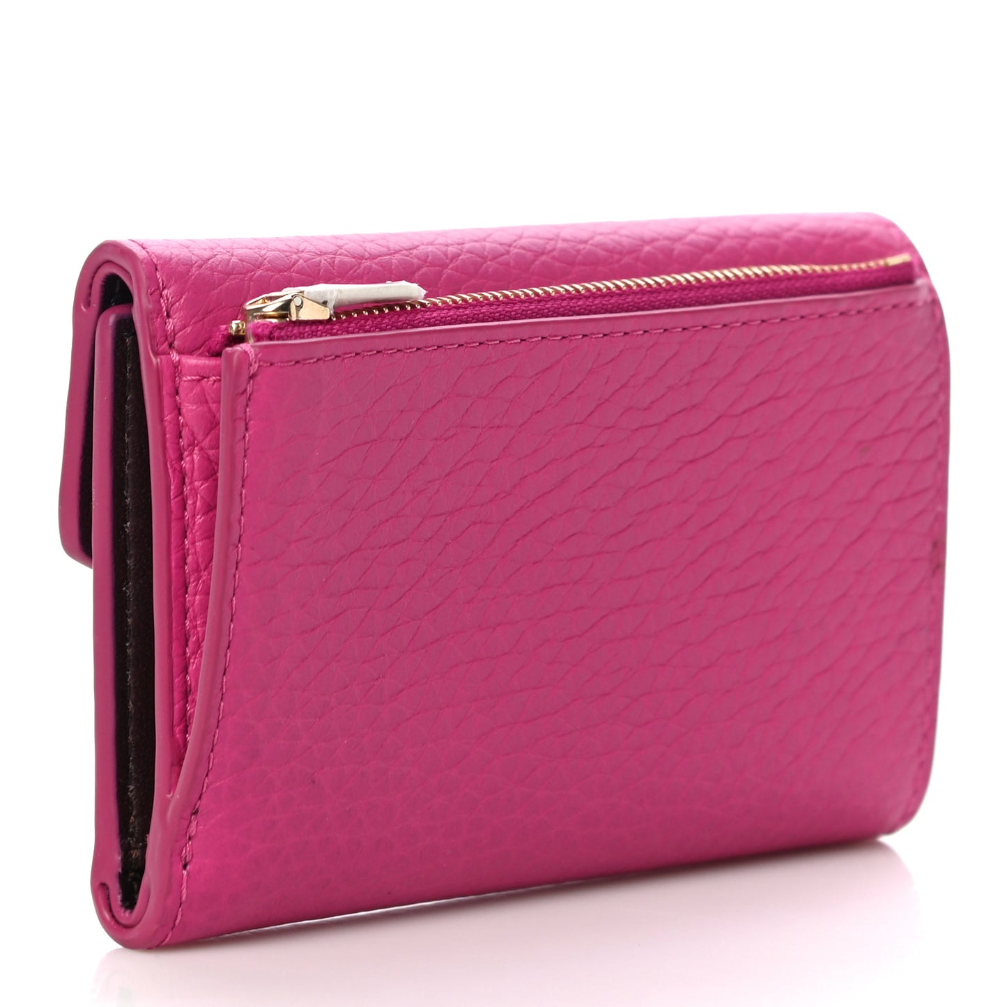 Heavy Grain Folded Multi Card Case Wallet Pink