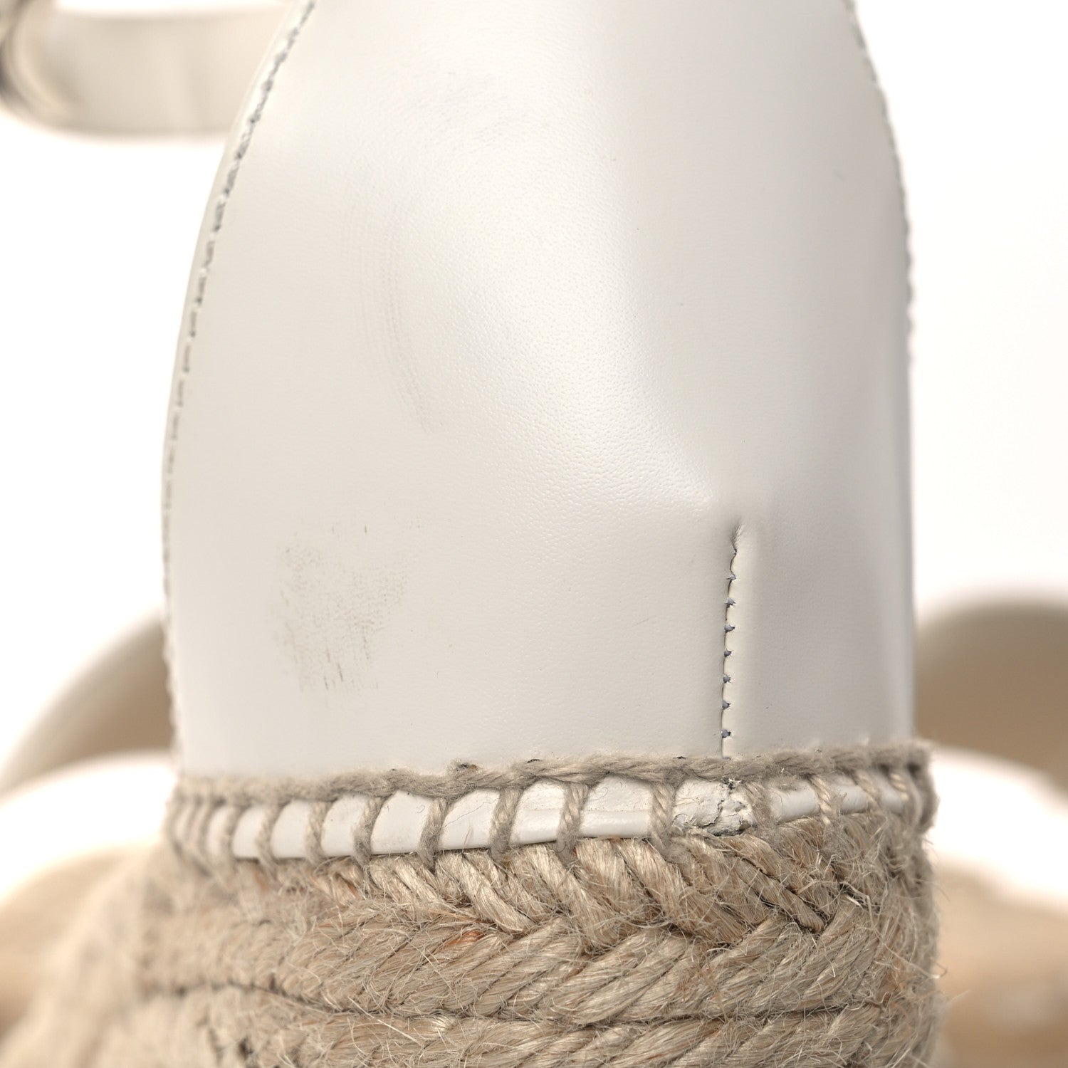 Hermes Calfskin Tipoli Espadrille Wedges 38 White 12 of 13
