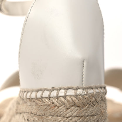 Hermes Calfskin Tipoli Espadrille Wedges 38 White 12 of 13