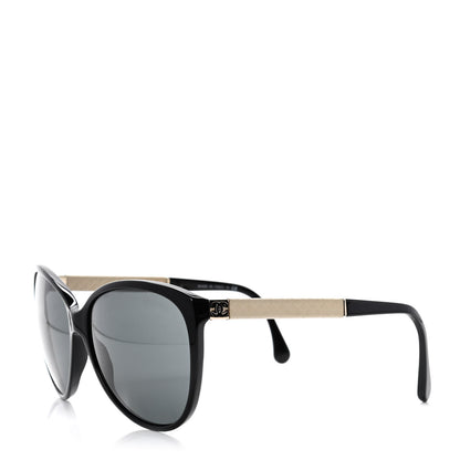 Chanel Lambskin Quilted Acetate CC Sunglasses 5225-O Black 1 of 5