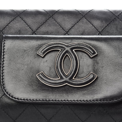 Chanel Lambskin Diamond Stitch Convertible Clutch Black 8 of 12