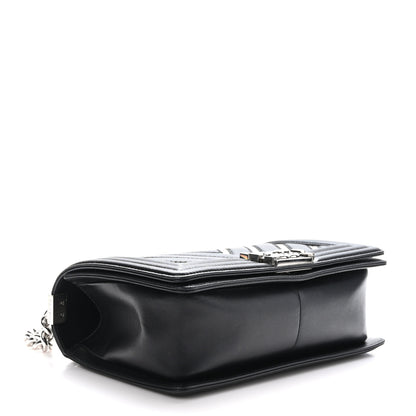 Chanel Lambskin Iridescent PVC Chevron Quilted Medium Boy Flap Black Silver 4 of 11