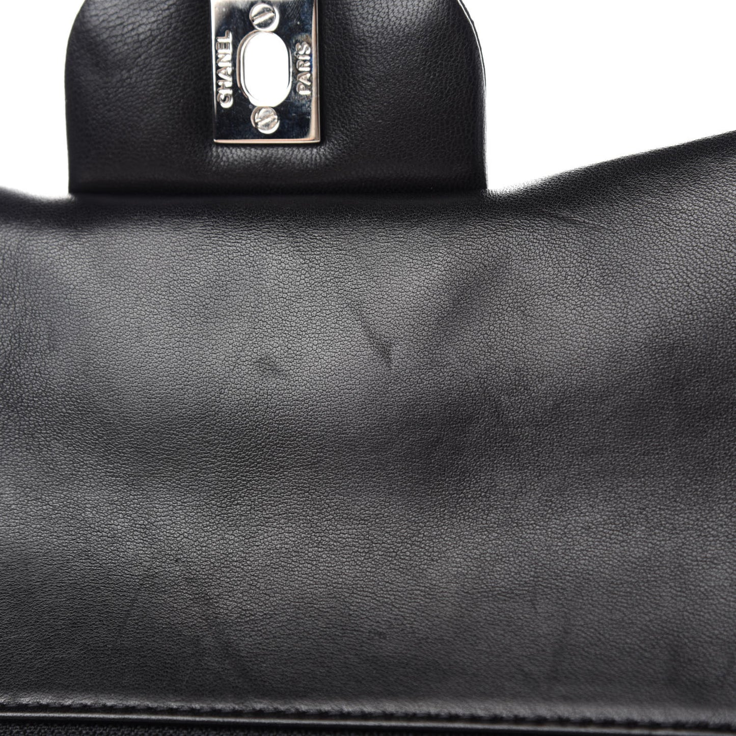Lambskin Quilted Maxi Double Flap Black