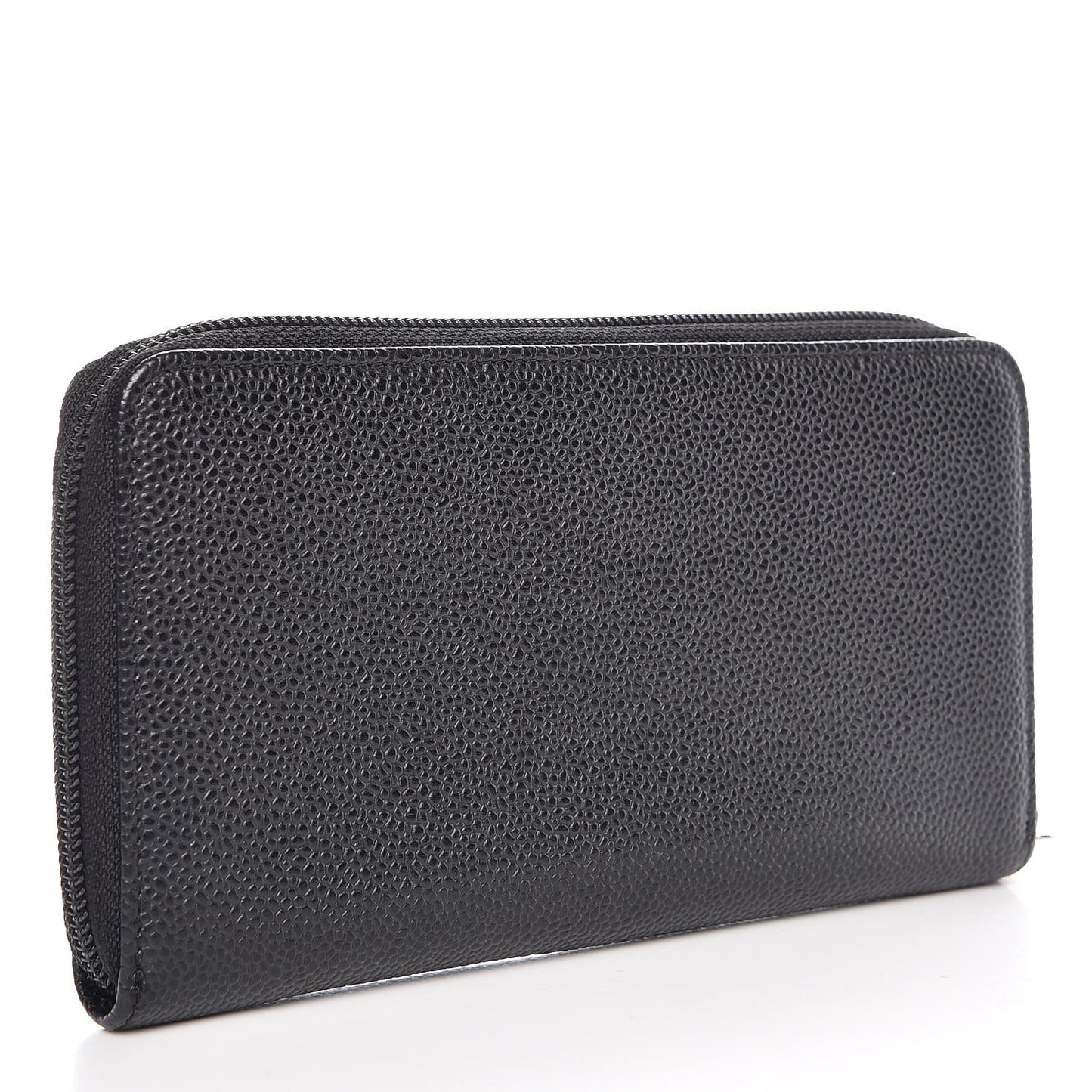 Caviar Large Timeless CC Zip Around Wallet Black