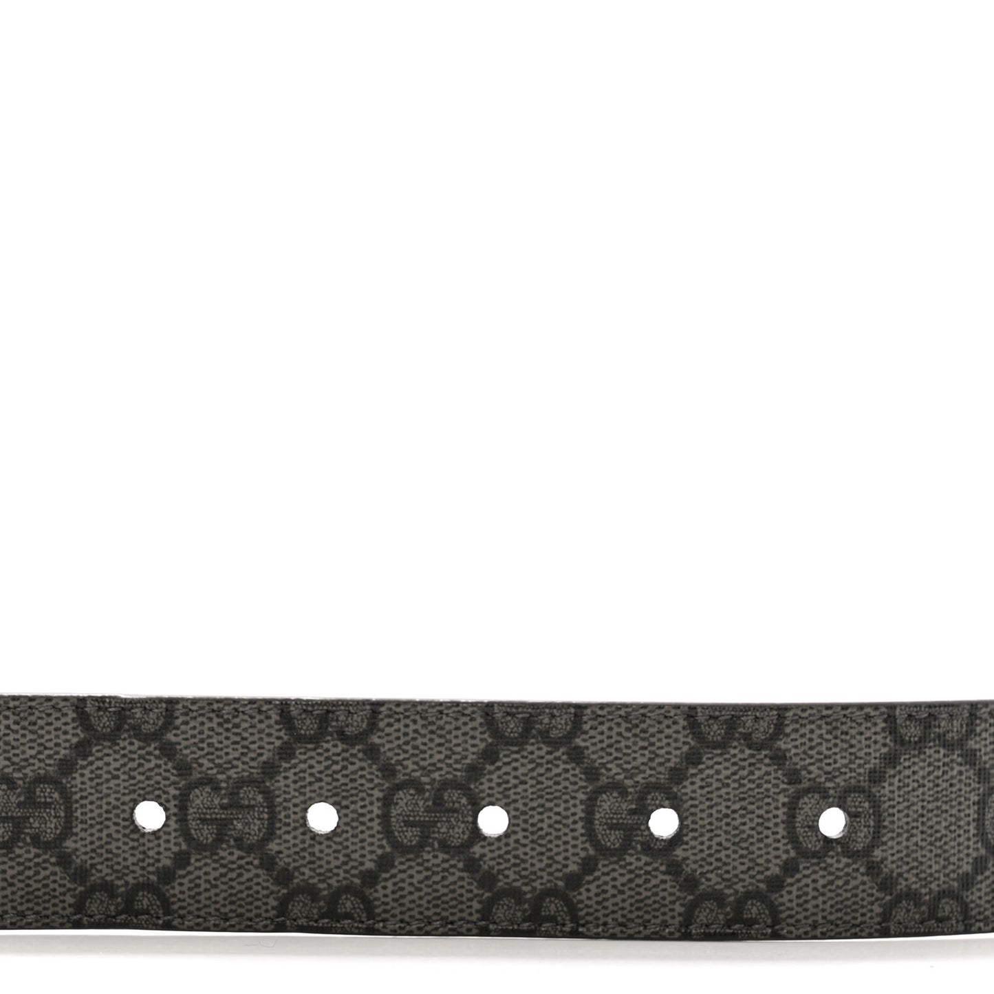 GG Supreme Monogram Plutone Calfskin 35mm Belt 90 36 Gray