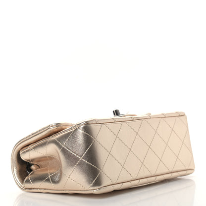 Chanel Metallic Lambskin Quilted Mini Rectangular Flap Gold Black 4 of 10