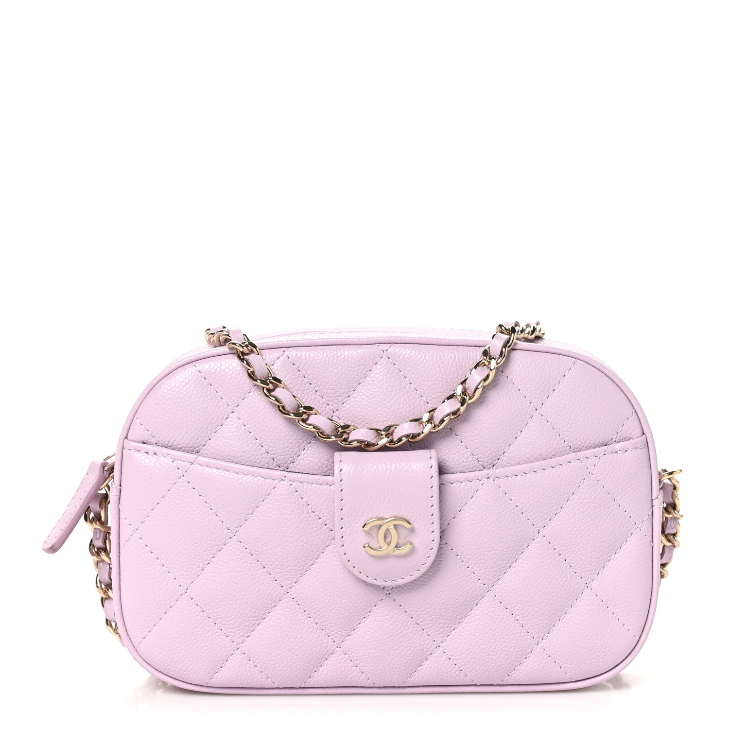 Chanel Caviar Quilted Chain Camera Bag Light Purple 1 of 10