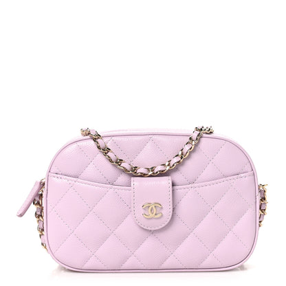 Chanel Caviar Quilted Chain Camera Bag Light Purple 1 of 10