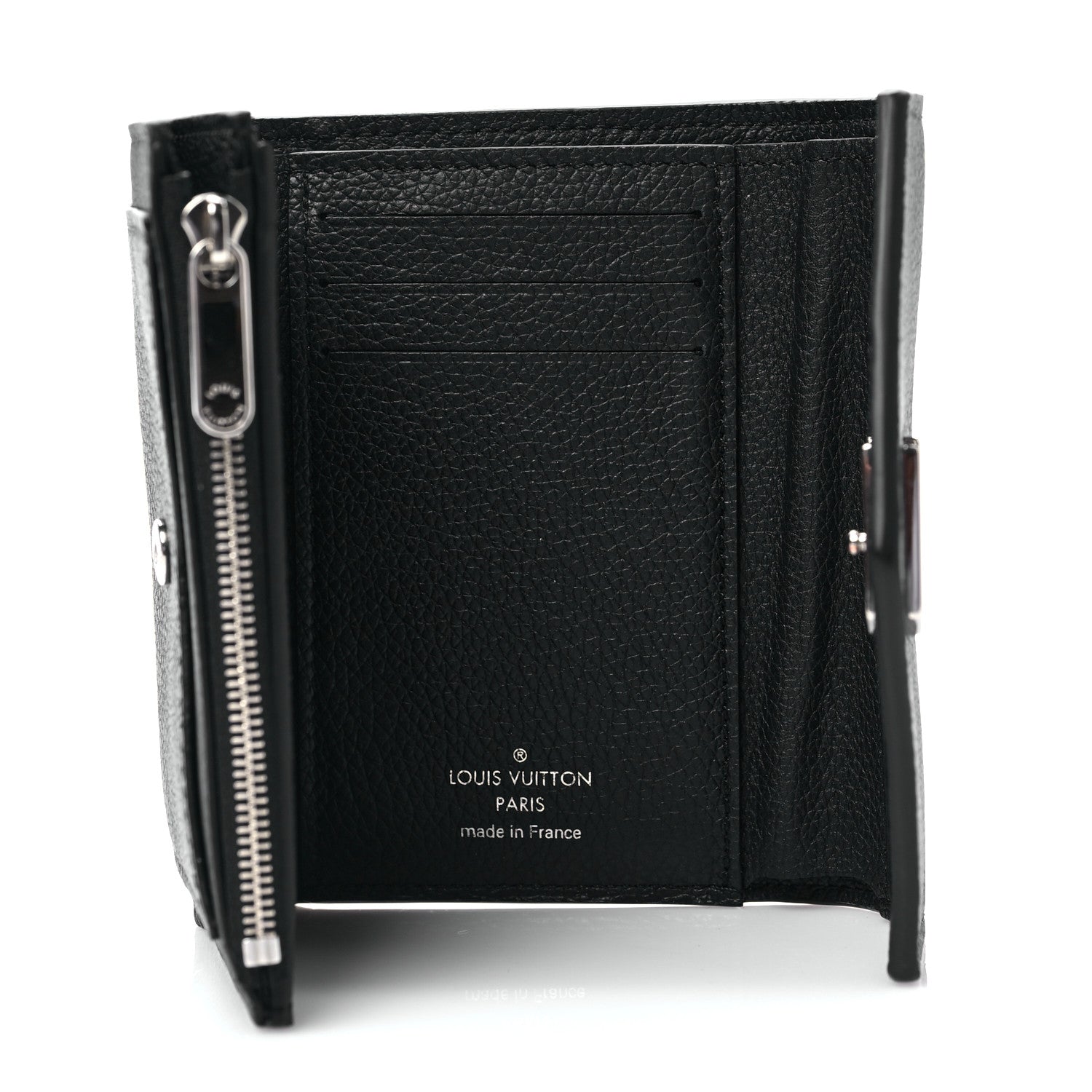 Louis Vuitton Soft Calfskin My Lockme Compact Wallet Black 5 of 7