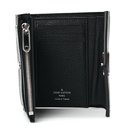 Louis Vuitton Soft Calfskin My Lockme Compact Wallet Black 5 of 7