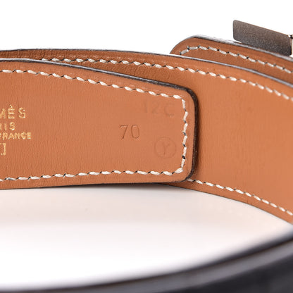 Hermes Shiny Alligator 32mm H Belt 70 Black 5 of 8