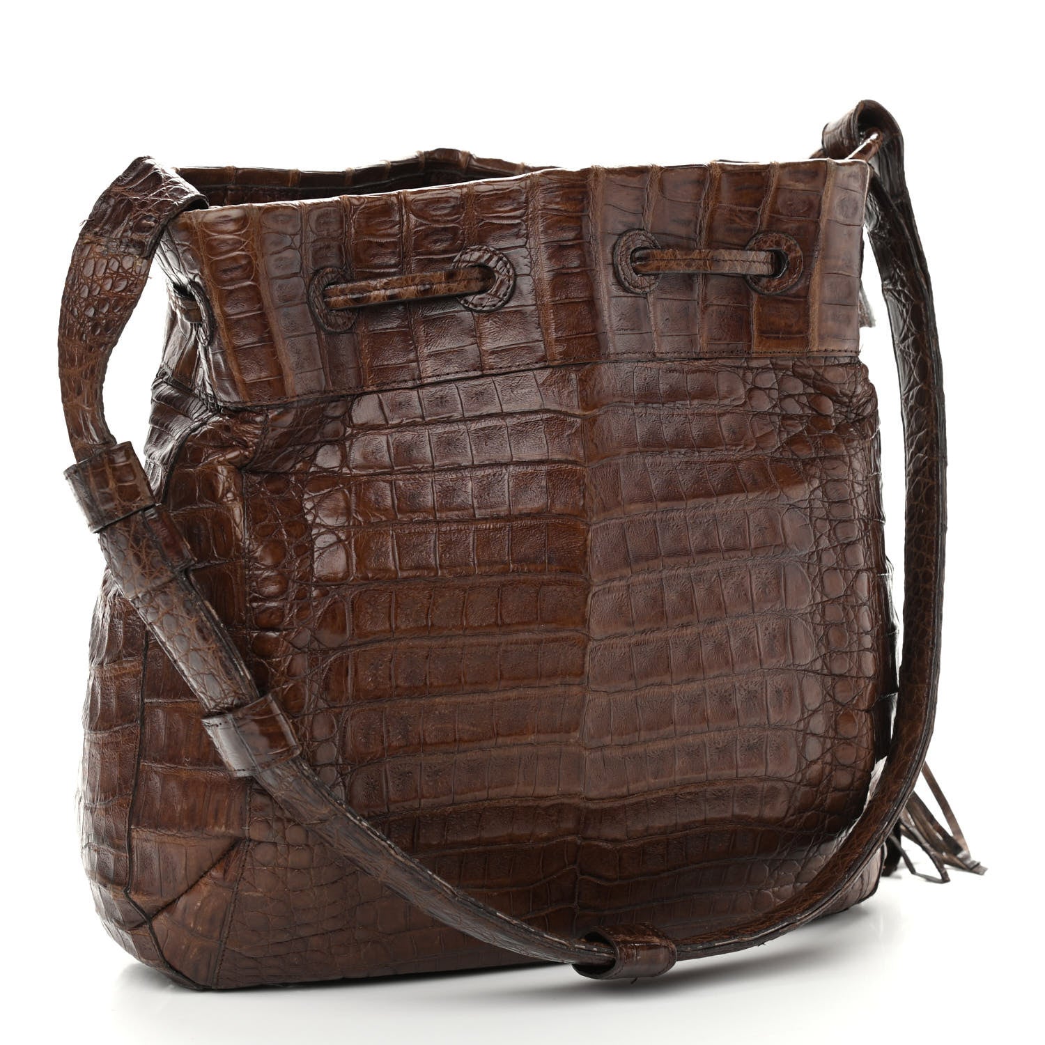 Nancy Gonzalez Crocodile Shoulder Bag Brown 3 of 12