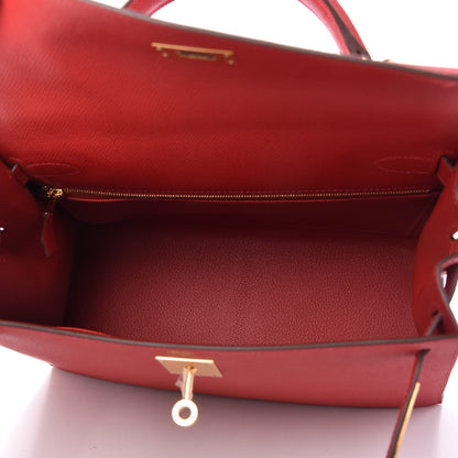 Hermes Epsom Kelly Sellier 28 Rouge Casaque 5 of 11