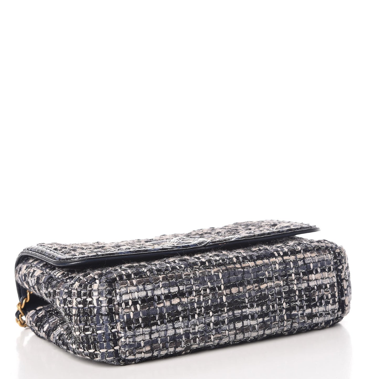 Tweed Snakeskin Quilted Small CC Filigree Flap Multicolor