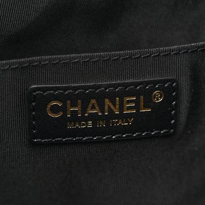 Chanel Lambskin Quilted Large CC Drawstring Bag Black 6 of 12
