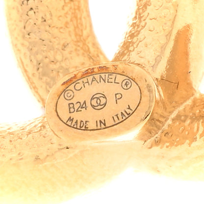 Chanel Enamel CC Logo Earrings Gold Black White 4 of 4