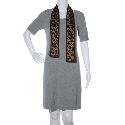 Louis Vuitton Silk Leopard Bandeau Scarf Marron 3 of 6