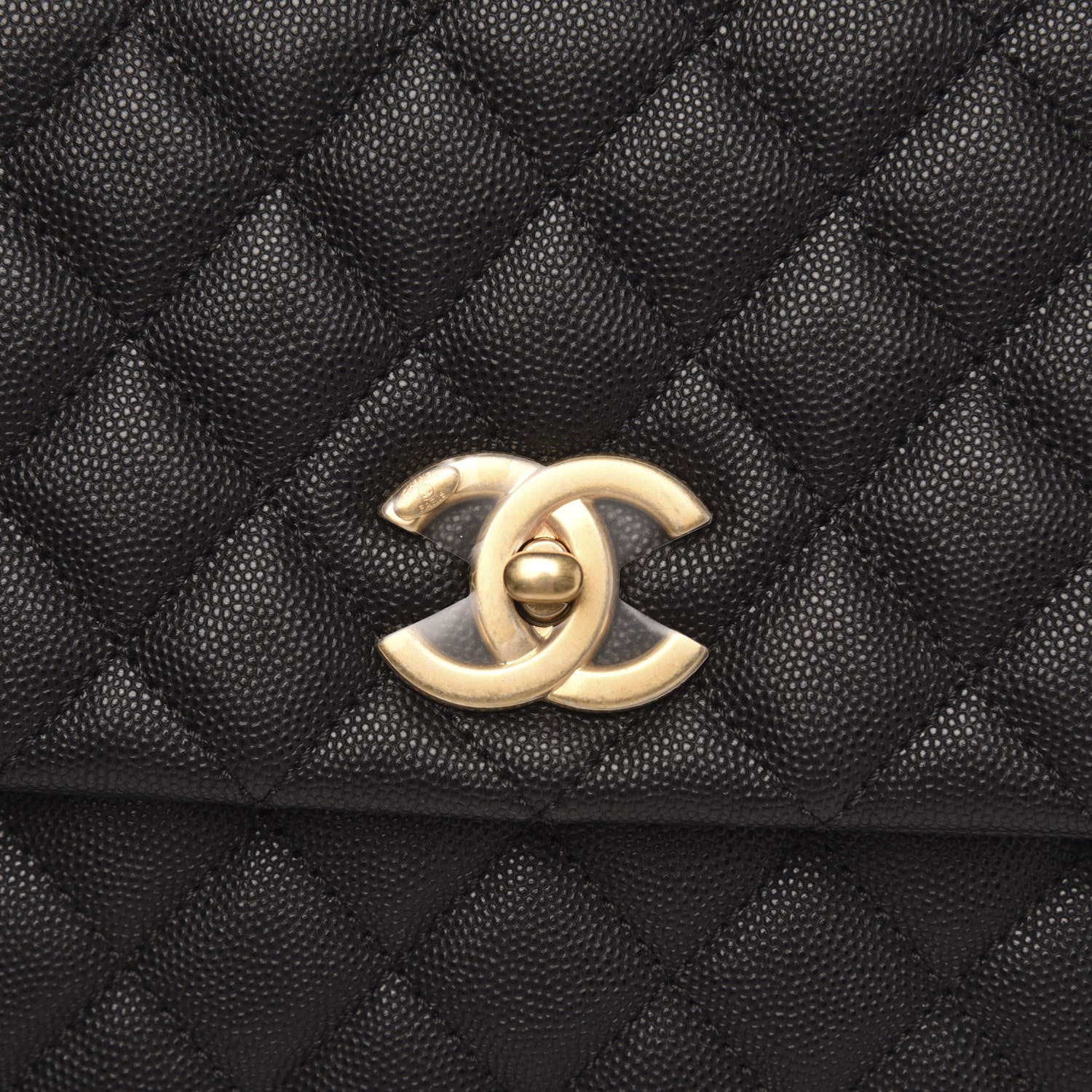 Chanel Caviar Quilted Medium Coco Handle Flap Black 8 of 10