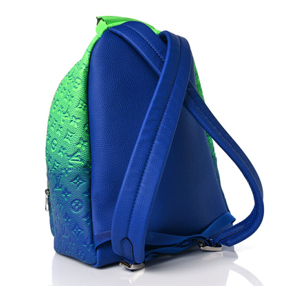 Louis Vuitton Taurillon Illusion Multipockets Backpack Bleu Vert 3 of 8