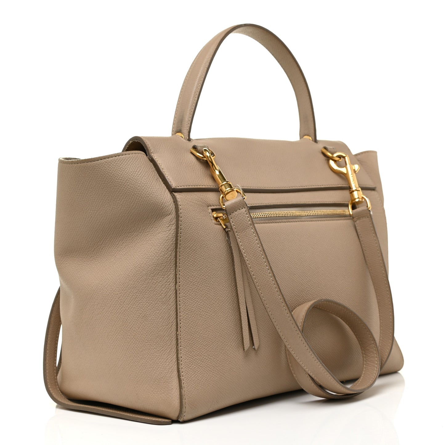 Grained Calfskin Mini Belt Bag Light Taupe