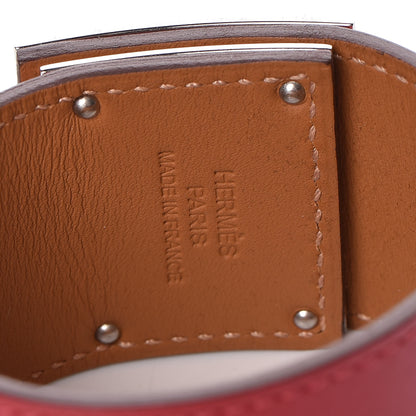 Hermes Tadelakt Kelly Dog Bracelet T3 Rouge Vif 4 of 6
