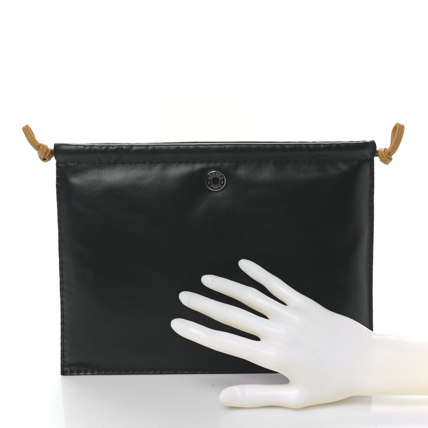 Milo Lambskin Swift Pilo Pouch Black Sesame
