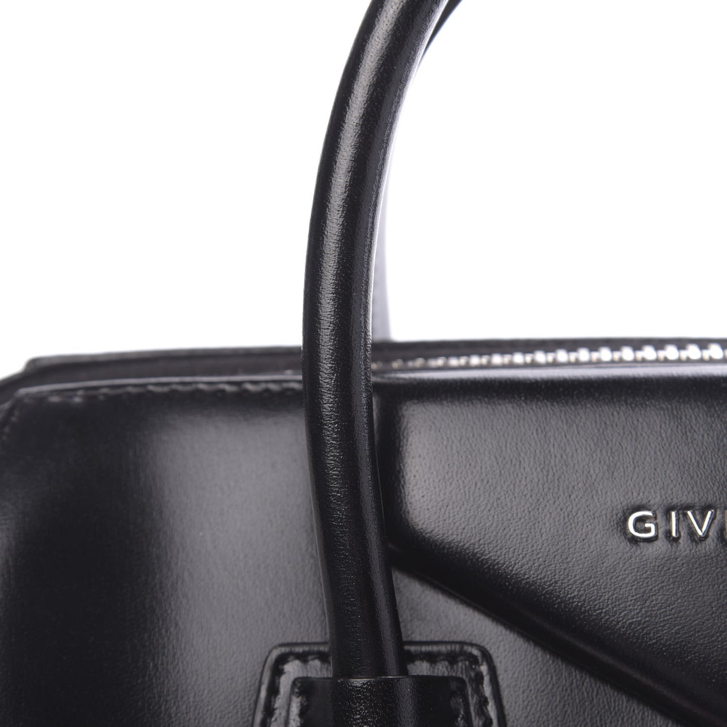 Shiny Lord Calfskin Medium Antigona Black