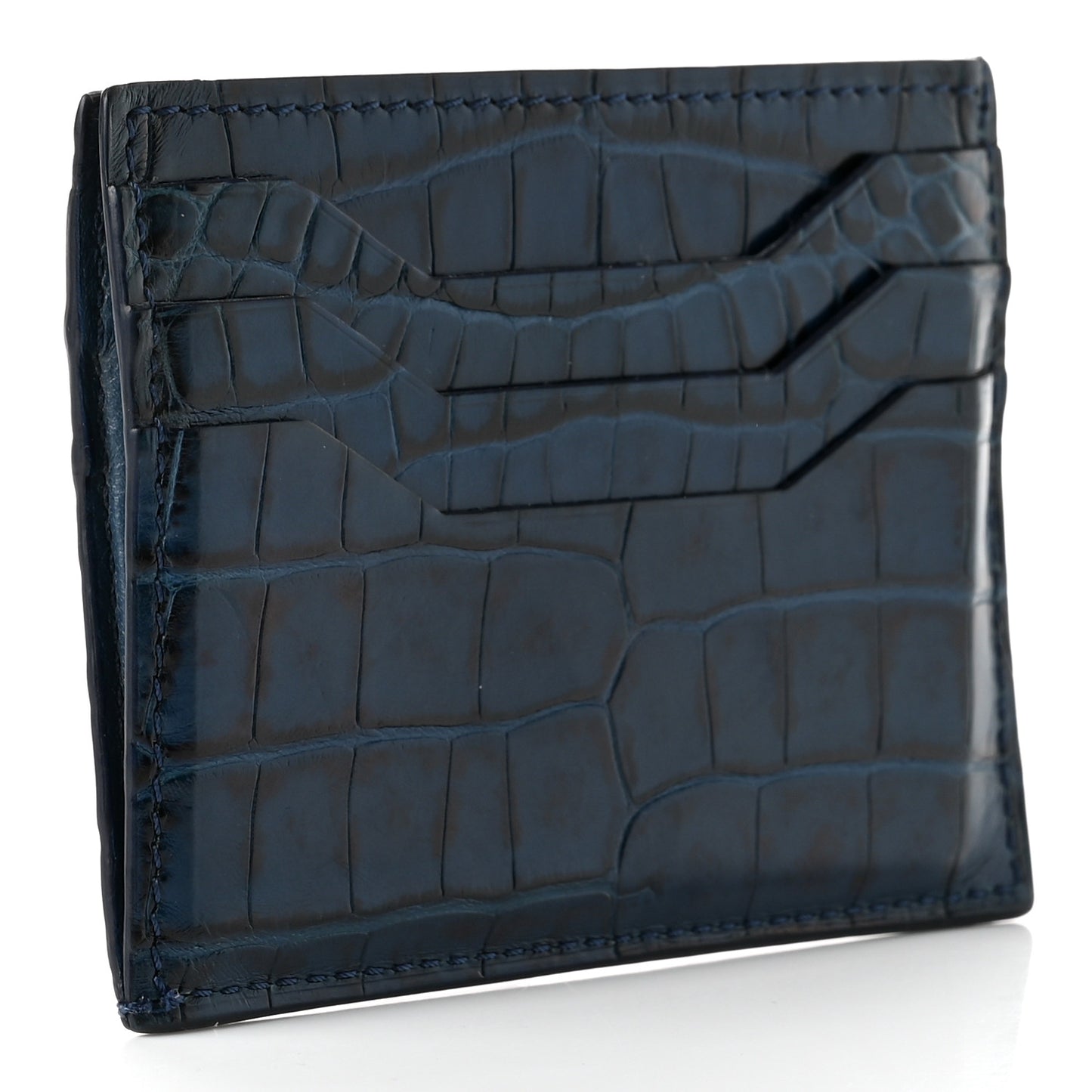 Alligator Card Holder Blue