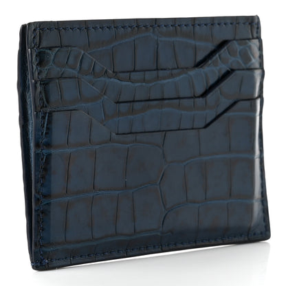 Tom Ford Alligator Card Holder Blue 3 of 8