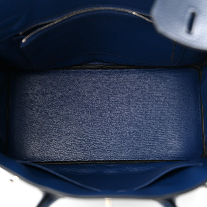 Hermes Taurillon Clemence Birkin 30 Bleu Saphir 5 of 10