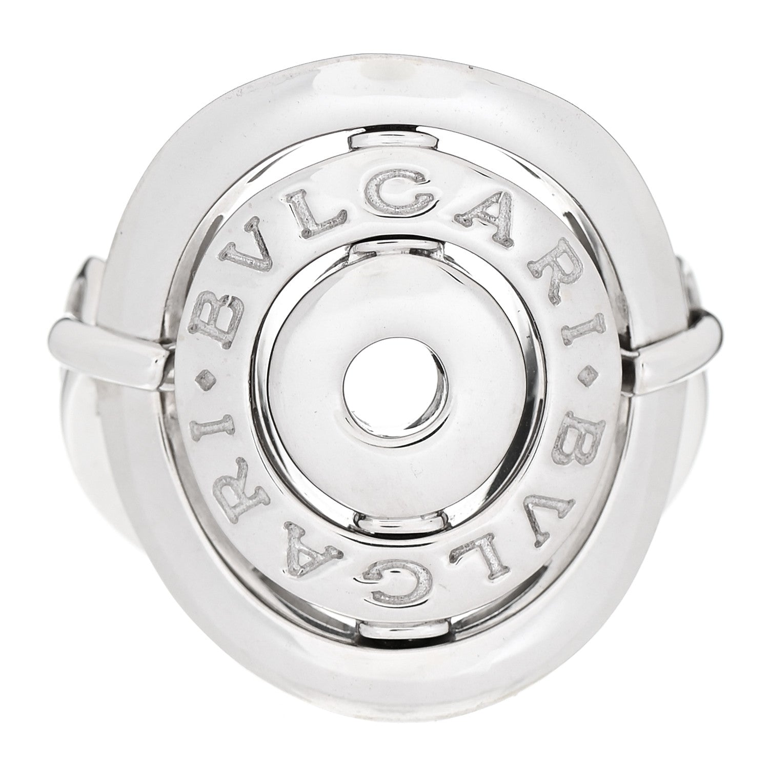 Bulgari 18K White Gold Astrale Cerchi Ring 53 6.5 1 of 7