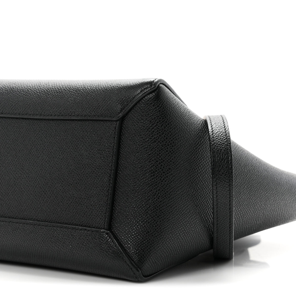 Grained Calfskin Micro Belt Bag Black