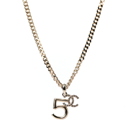 Chanel Crystal CC No.5 Necklace Gold 1 of 4