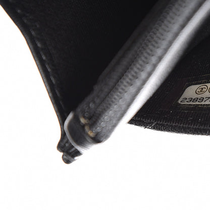 Chanel Sheepskin Chevron Reissue Wallet On Chain WOC So Black 8 of 9