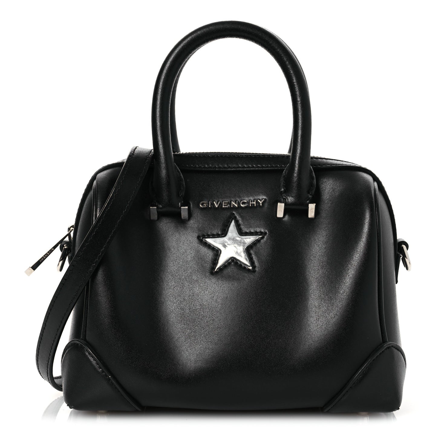 Calfskin Star Micro Lucrezia Black Silver