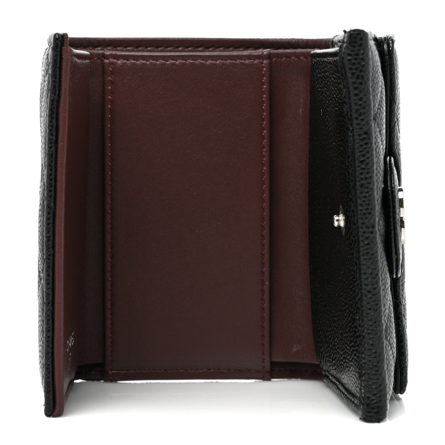 Chanel Caviar Quilted Tri-Fold Flap Wallet Black 4 of 8