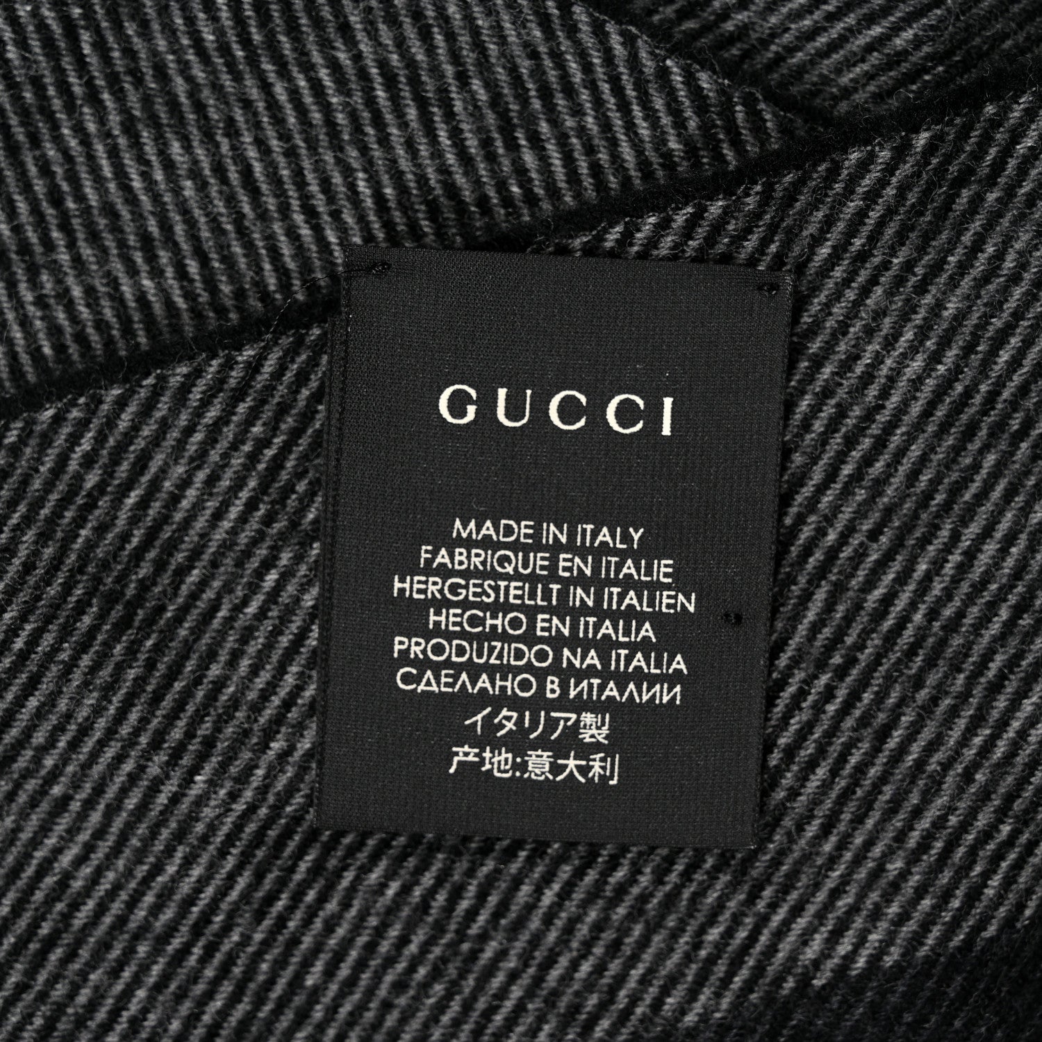 Gucci Wool Junweb Scarf Flannel Grey 4 of 6