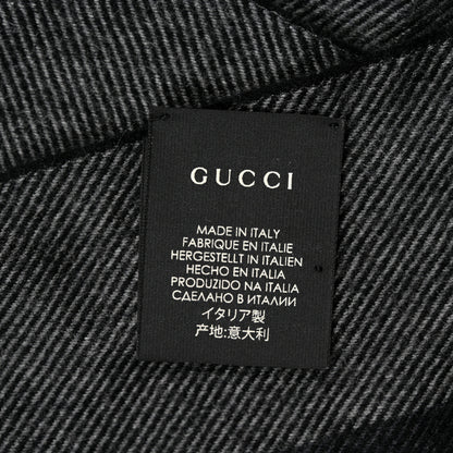 Gucci Wool Junweb Scarf Flannel Grey 4 of 6