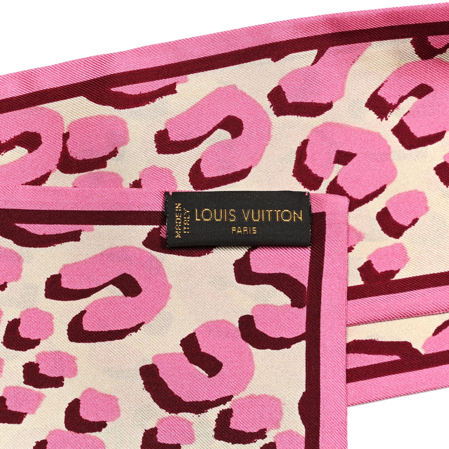 Louis Vuitton Silk Leopard Bandeau Blanc Corai 3 of 3