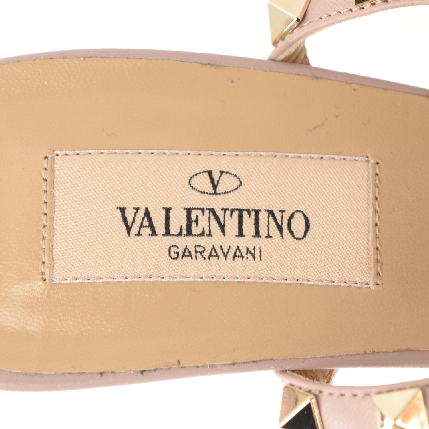 Valentino Garavani Patent Rockstud Ankle Strap 65mm Pumps 38 Light Ivory Poudre 9 of 9