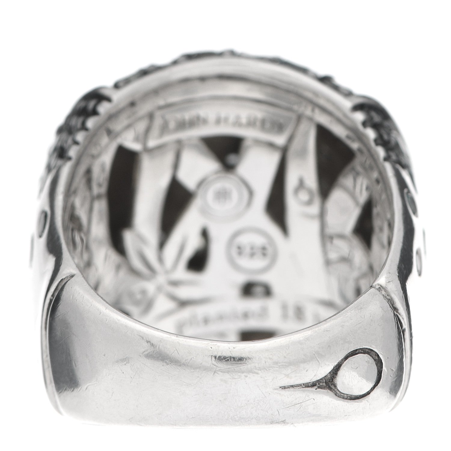 John Hardy Sterling Silver Blue Green Yellow Sapphire Lava Dome Ring 52 6 4 of 6