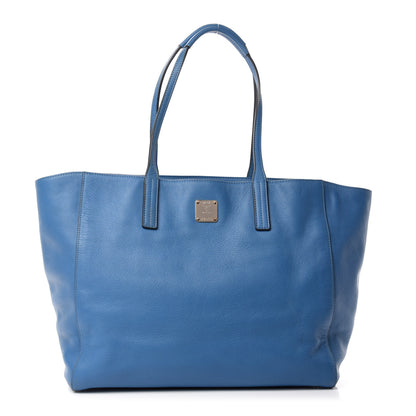 MCM Calfskin Tote Blue 1 of 16