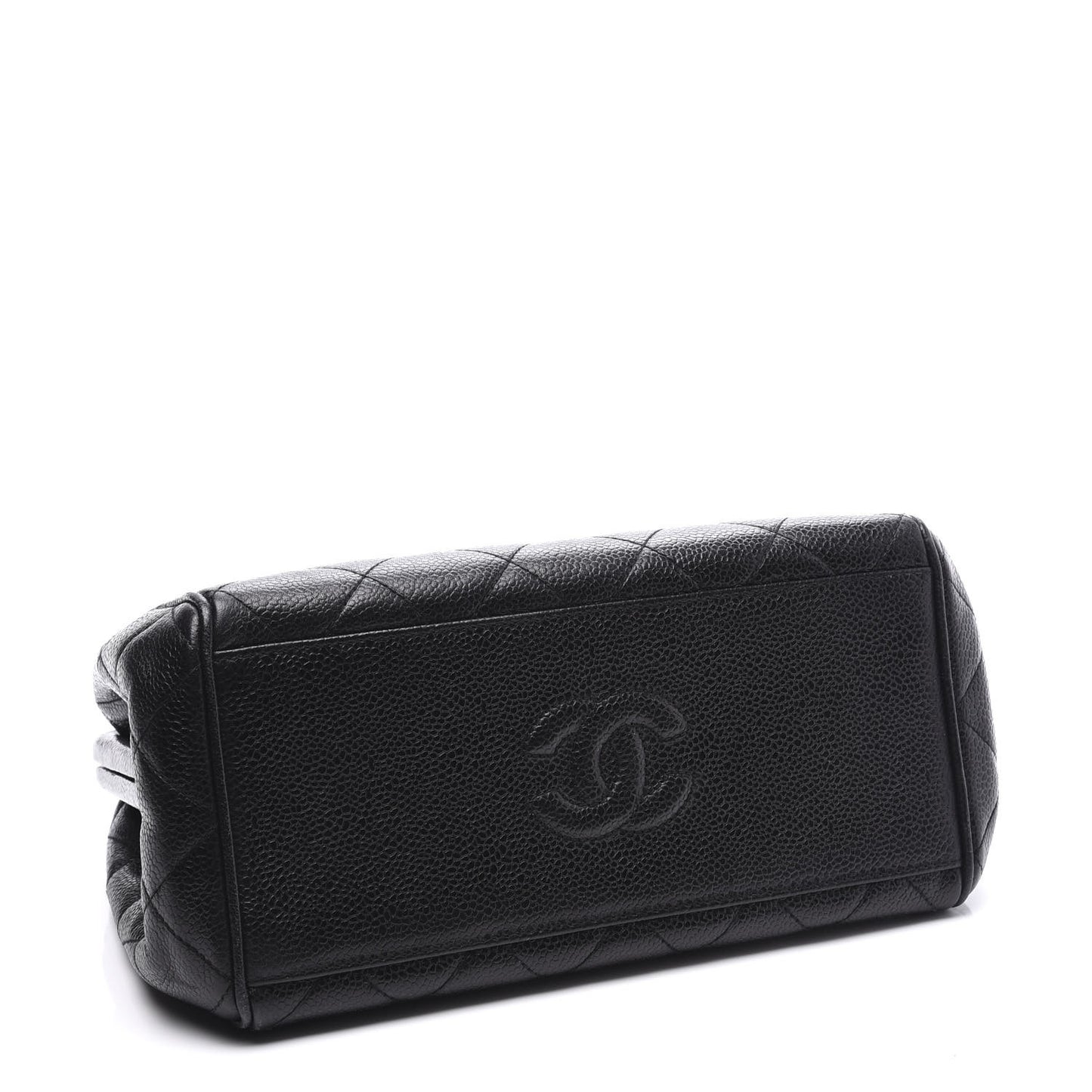 Caviar Quilted Frame Bag Black