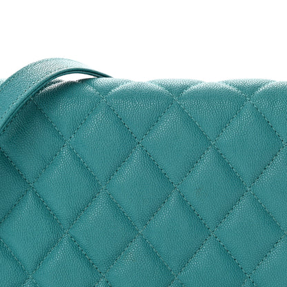 Chanel Caviar Quilted Boy Wallet On Chain WOC Light Blue 9 of 13