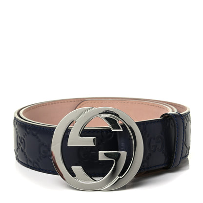 Gucci Guccissima Signature Interlocking G 40mm Belt 100 40 Blue 1 of 4