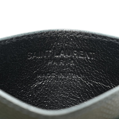 Saint Laurent Grain De Poudre Card Case New Vert Fonce 6 of 10