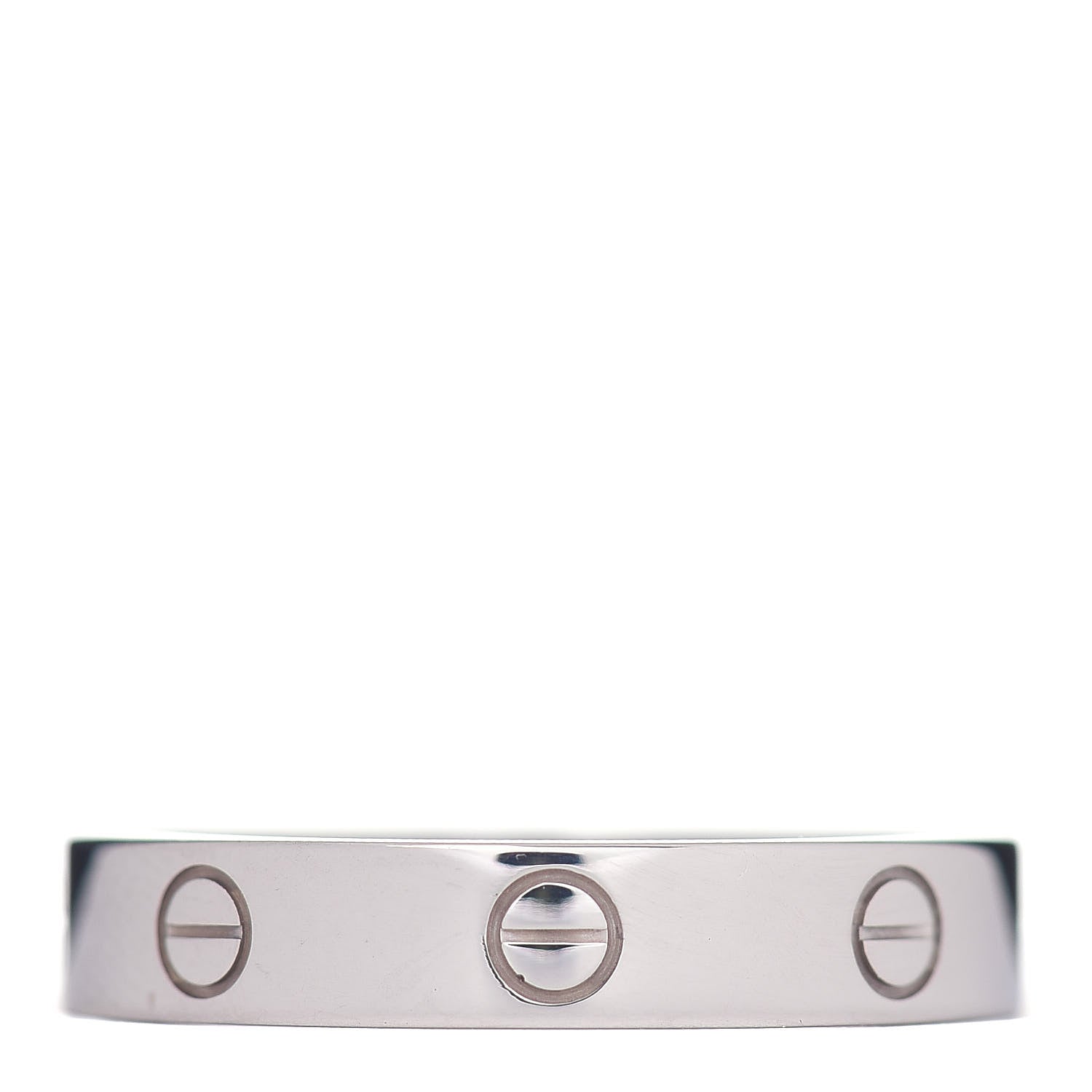 Cartier 18K White Gold 3.5mm LOVE Wedding Band Ring 58 8.25 1 of 4