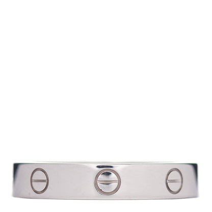Cartier 18K White Gold 3.5mm LOVE Wedding Band Ring 58 8.25 1 of 4